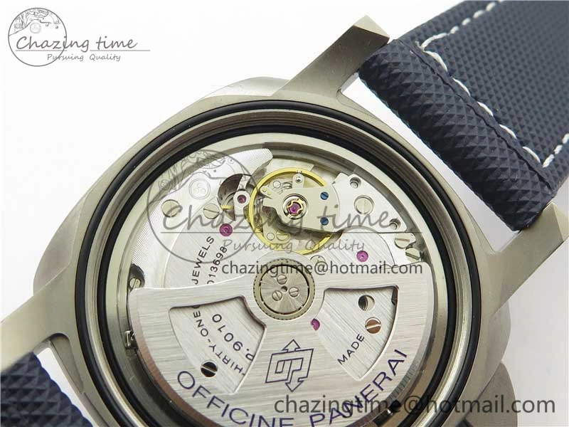 PAM 1117 Ti Case VSF 1:1 Best Edition Blue Dial on Blue Sportech Strap P.9010 Clone (Free Leather Strap) Seasonal 8397