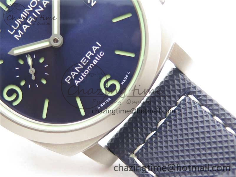 PAM 1117 Ti Case VSF 1:1 Best Edition Blue Dial on Blue Sportech Strap P.9010 Clone (Free Leather Strap) Seasonal 8397