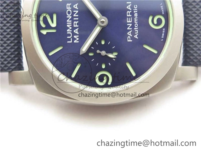 PAM 1117 Ti Case VSF 1:1 Best Edition Blue Dial on Blue Sportech Strap P.9010 Clone (Free Leather Strap) Seasonal 8397