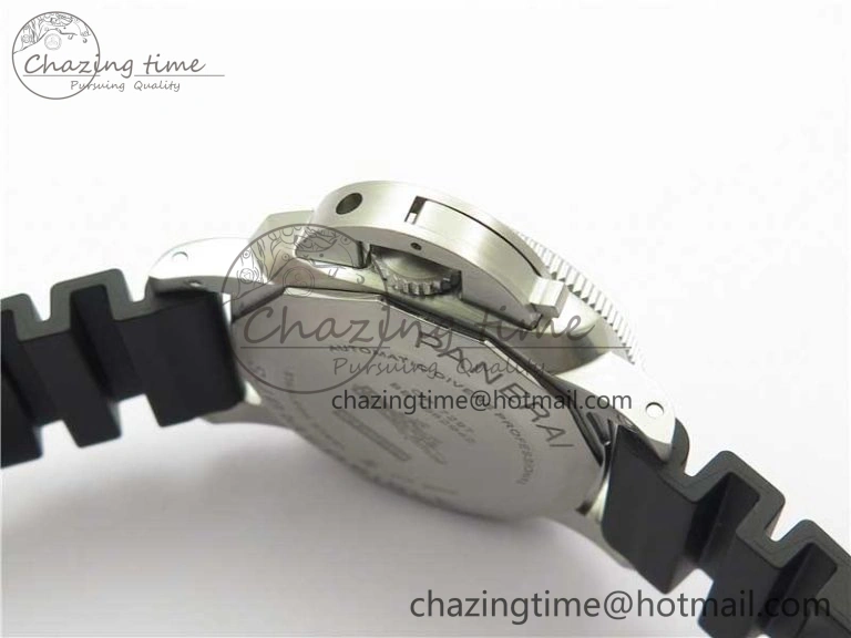 PAM 1209 42mm VSF  Blue Ceramic Bezel 1:1 Best Edition Black Dial on Rubber Strap P.9010 Clone GoAnywhere 8382