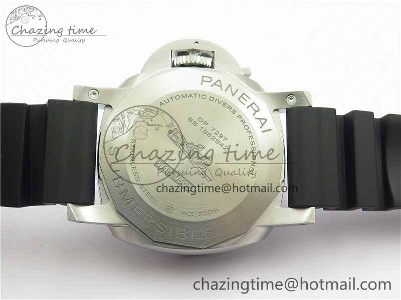 PAM 1209 42mm VSF  Blue Ceramic Bezel 1:1 Best Edition Black Dial on Rubber Strap P.9010 Clone GoAnywhere 8382