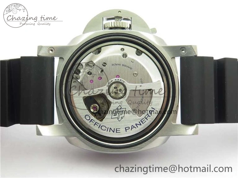 PAM 1209 42mm VSF  Blue Ceramic Bezel 1:1 Best Edition Black Dial on Rubber Strap P.9010 Clone GoAnywhere 8382