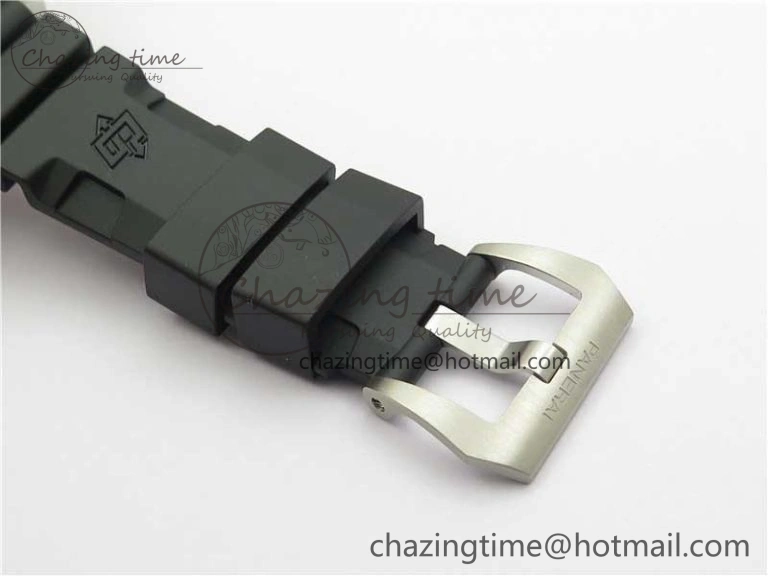 PAM 1209 42mm VSF  Blue Ceramic Bezel 1:1 Best Edition Black Dial on Rubber Strap P.9010 Clone GoAnywhere 8382