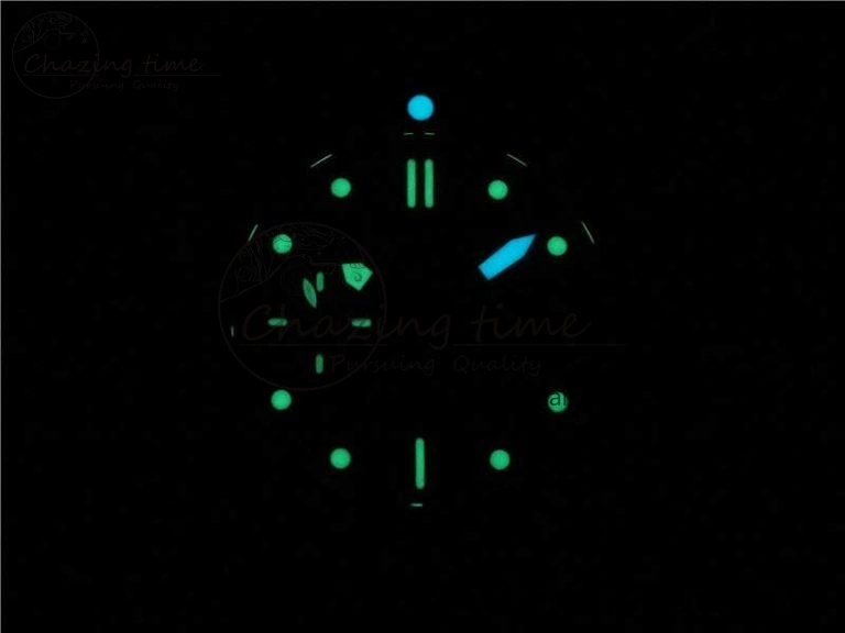 PAM 1209 42mm VSF  Blue Ceramic Bezel 1:1 Best Edition Black Dial on Rubber Strap P.9010 Clone GoAnywhere 8382
