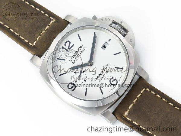 TopPick PAM 1314 TTF 1:1 Best Edition White Dial on Gray Asso Strap P. 8335