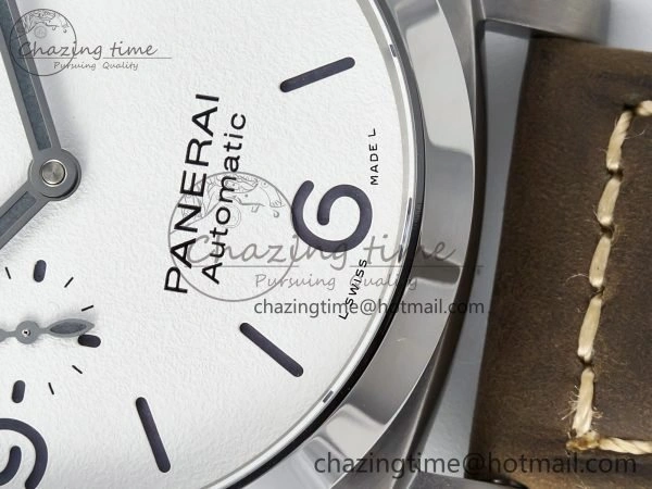 TopPick PAM 1314 TTF 1:1 Best Edition White Dial on Gray Asso Strap P. 8335
