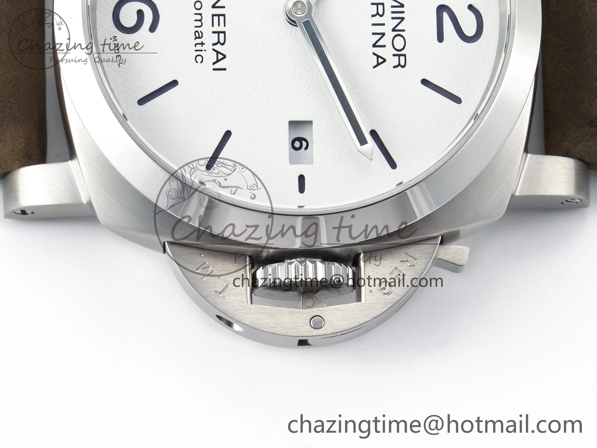 TopPick PAM 1314 TTF 1:1 Best Edition White Dial on Gray Asso Strap P. 8335