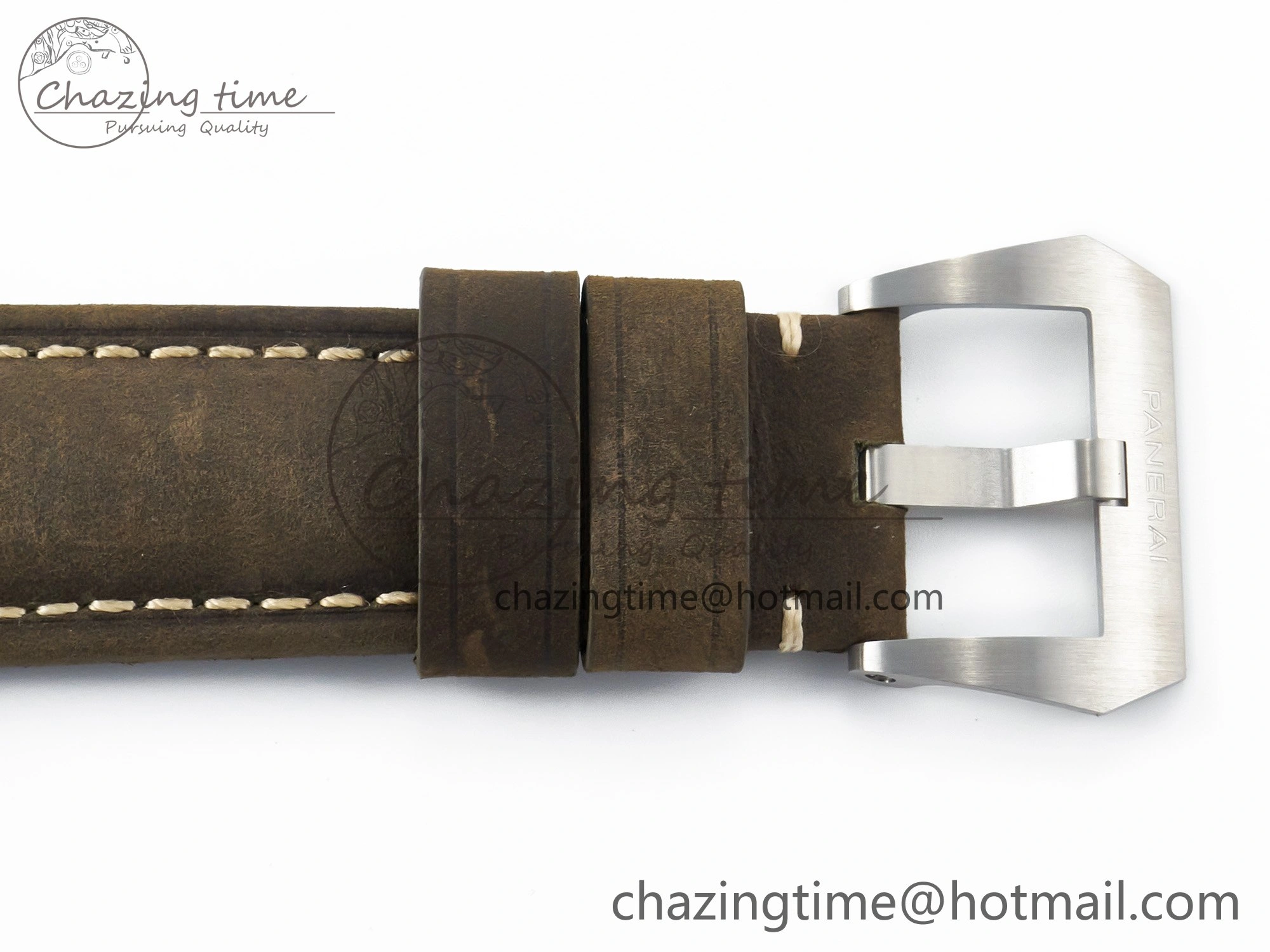 TopPick PAM 1314 TTF 1:1 Best Edition White Dial on Gray Asso Strap P. 8335