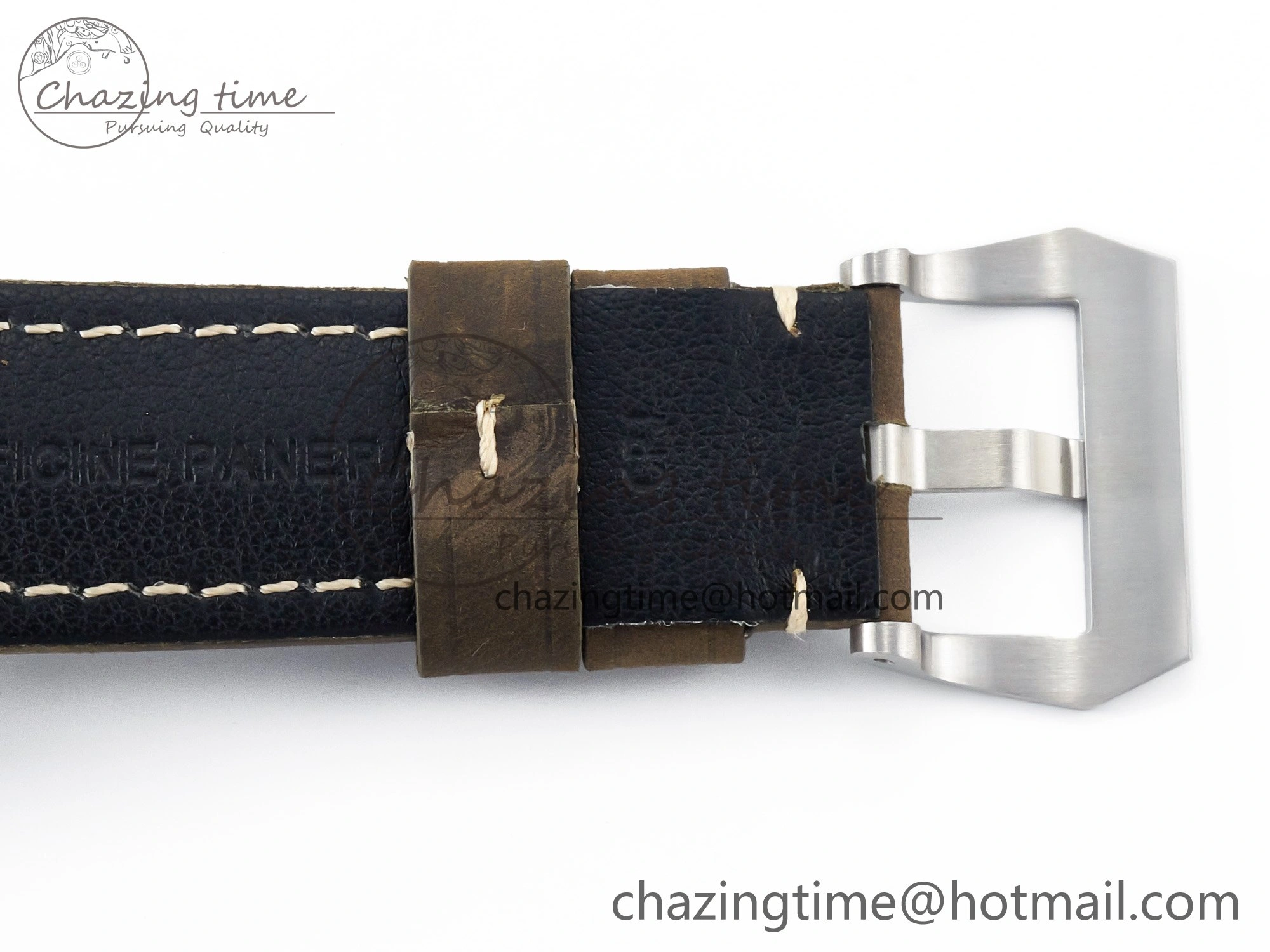 TopPick PAM 1314 TTF 1:1 Best Edition White Dial on Gray Asso Strap P. 8335