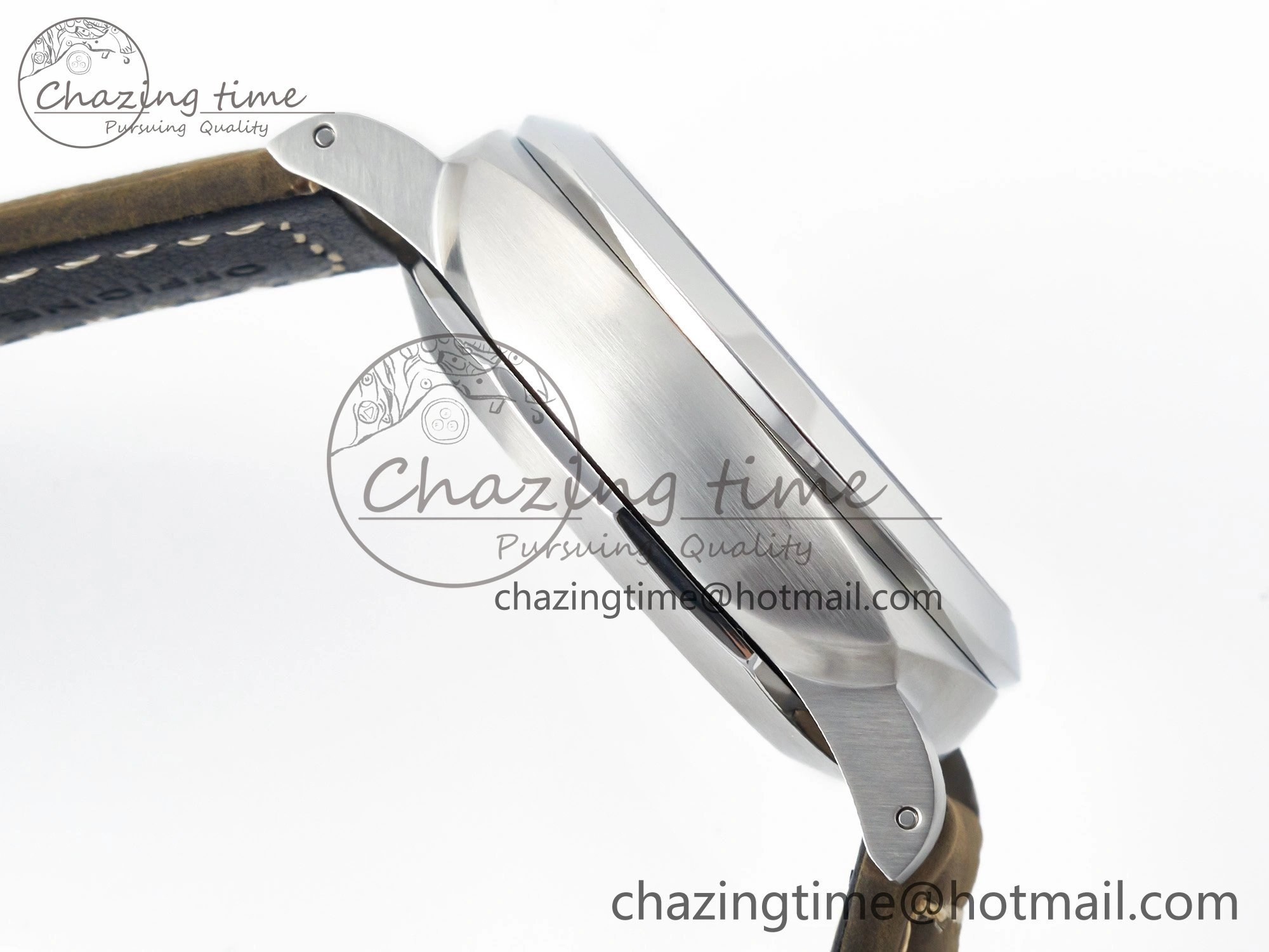 TopPick PAM 1314 TTF 1:1 Best Edition White Dial on Gray Asso Strap P. 8335