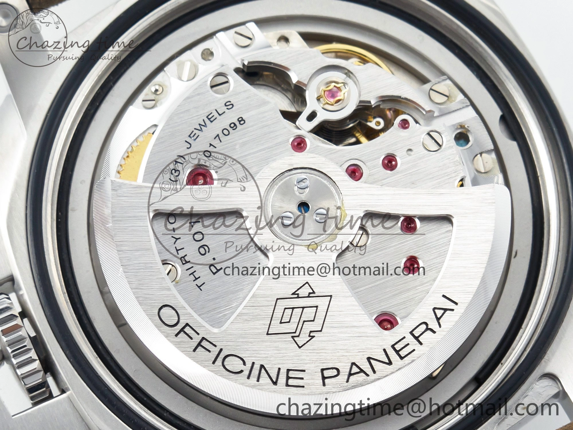 TopPick PAM 1314 TTF 1:1 Best Edition White Dial on Gray Asso Strap P. 8335