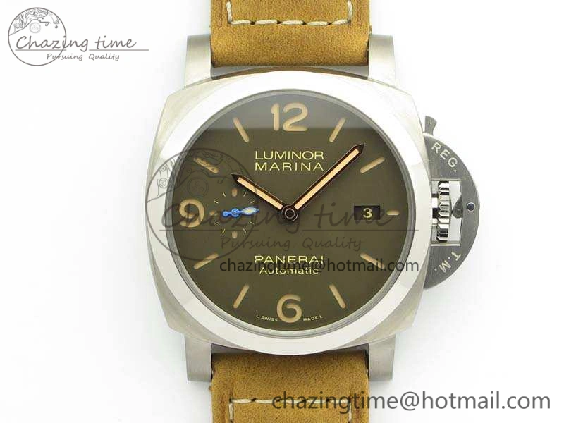 AllSeason PAM 1351 S ZF 1:1 Best Edition Gray Dial On Asso Strap ZFP 8438
