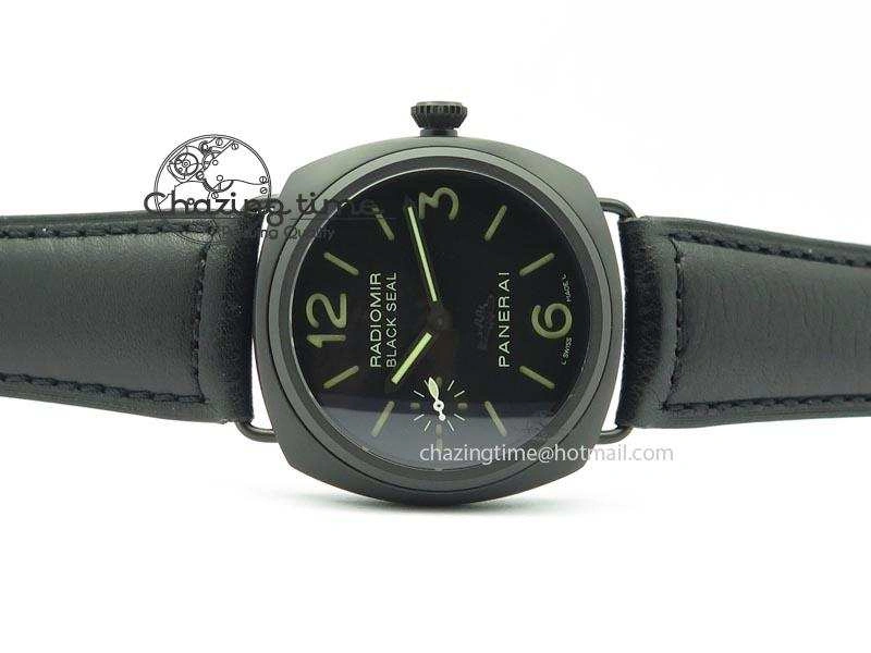 Stylish PAM 292J Real Ceramic ZF 1:1 Best Edition On Black Leather Strap A 8497