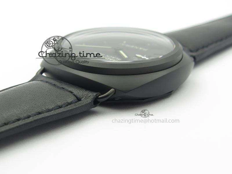 Stylish PAM 292J Real Ceramic ZF 1:1 Best Edition On Black Leather Strap A 8497