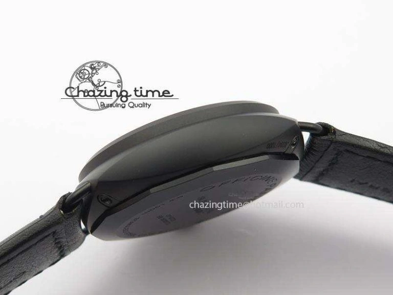 Stylish PAM 292J Real Ceramic ZF 1:1 Best Edition On Black Leather Strap A 8497