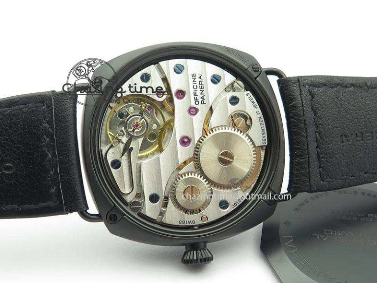 Stylish PAM 292J Real Ceramic ZF 1:1 Best Edition On Black Leather Strap A 8497