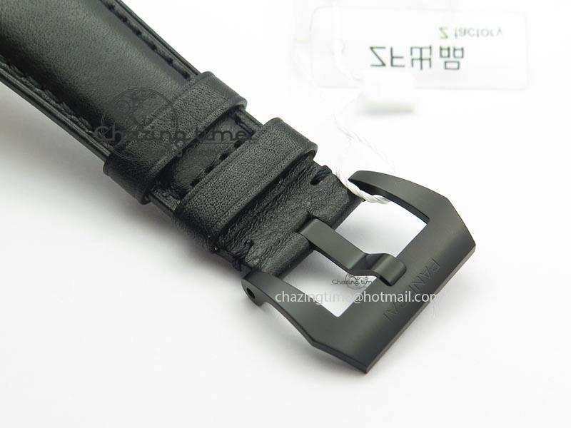 Stylish PAM 292J Real Ceramic ZF 1:1 Best Edition On Black Leather Strap A 8497