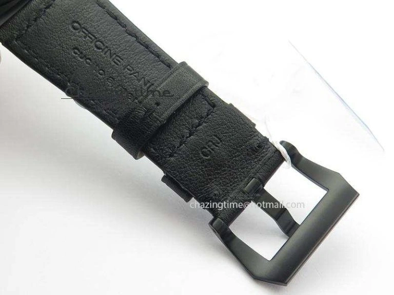 Stylish PAM 292J Real Ceramic ZF 1:1 Best Edition On Black Leather Strap A 8497