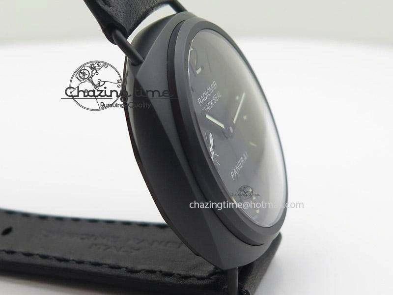 Stretchable PAM 292M 1:1 H Maker Latest Version on Black Leather Strap 8600