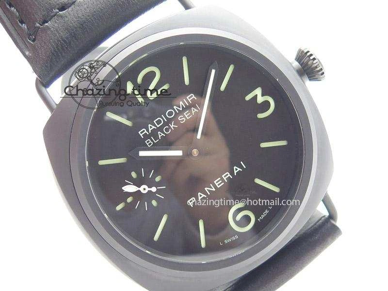Stretchable PAM 292M 1:1 H Maker Latest Version on Black Leather Strap 8600