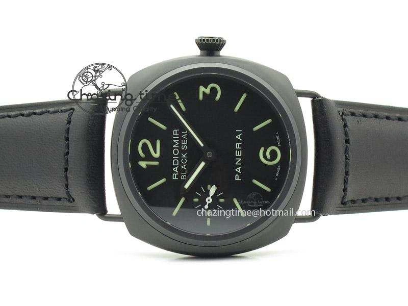 Stretchable PAM 292M 1:1 H Maker Latest Version on Black Leather Strap 8600