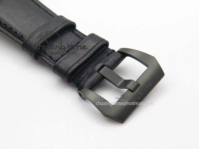 Stretchable PAM 292M 1:1 H Maker Latest Version on Black Leather Strap 8600
