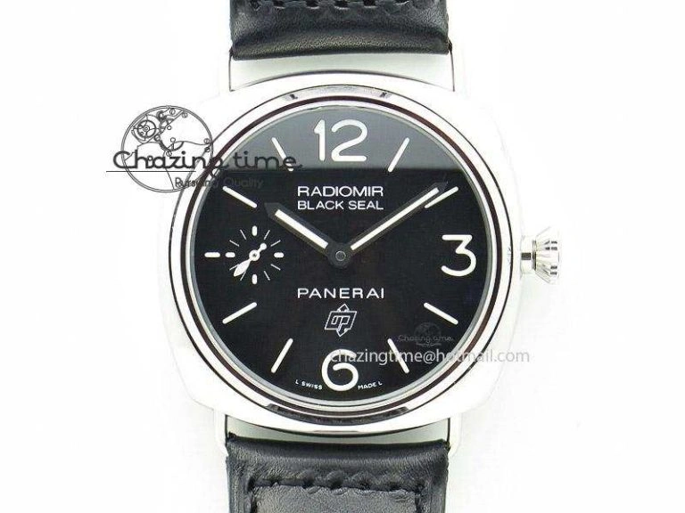 SmartChoice PAM 380 SS Black Dial on Black Leather Strap A6497 H-Maker 8605