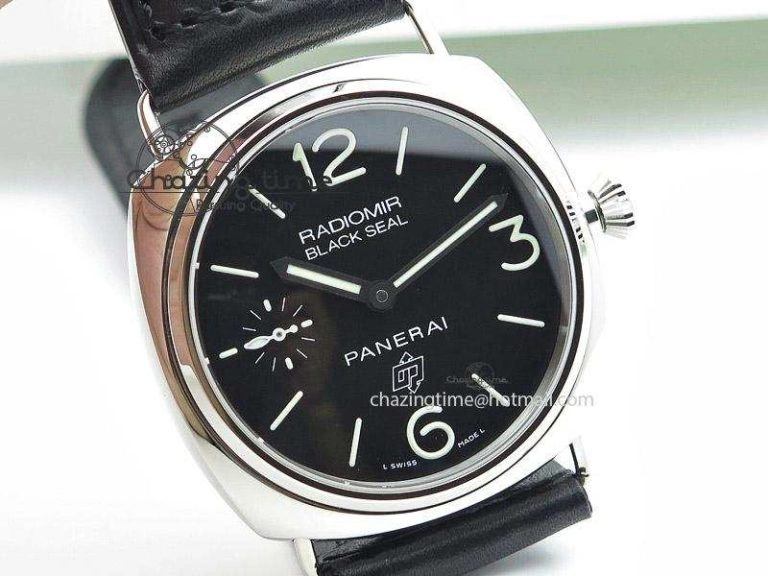 SmartChoice PAM 380 SS Black Dial on Black Leather Strap A6497 H-Maker 8605