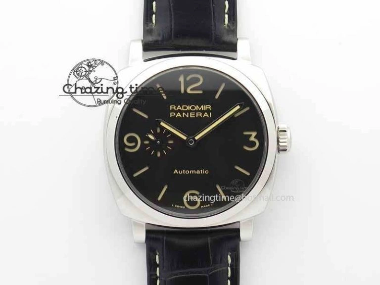Breathable PAM 572 Q Radiomir 1940 SF 1:1 Best Edition On Black Leather Strap P.4000 Super Clone 8464