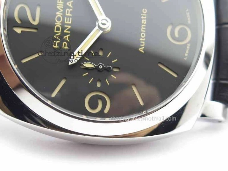 Breathable PAM 572 Q Radiomir 1940 SF 1:1 Best Edition On Black Leather Strap P.4000 Super Clone 8464