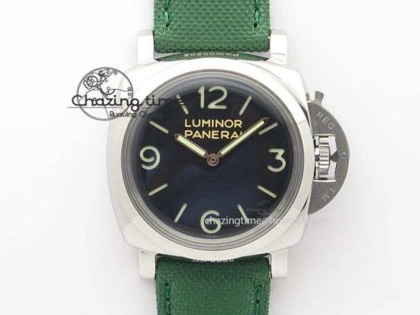PAM 606 Q “Hong Kong” ZF Best Edition Black Dial On Green Nylon Strap P.3000 Super Clone StreetReady 8537