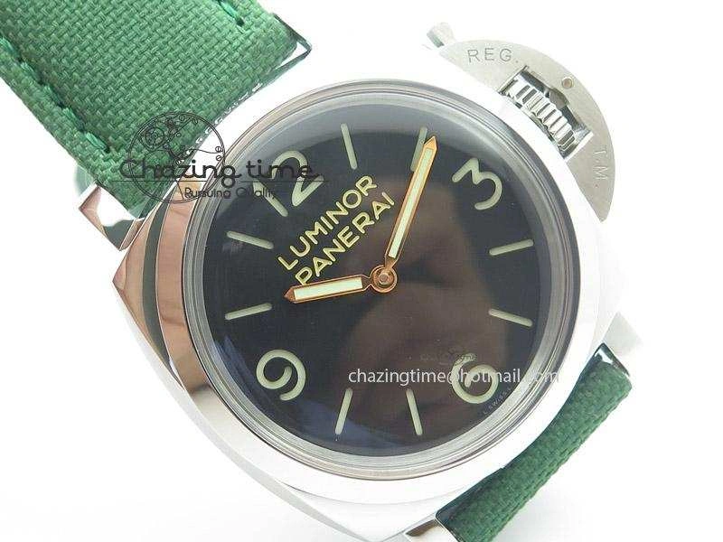 PAM 606 Q “Hong Kong” ZF Best Edition Black Dial On Green Nylon Strap P.3000 Super Clone StreetReady 8537