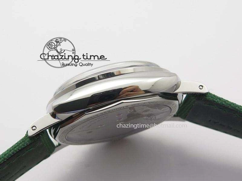PAM 606 Q “Hong Kong” ZF Best Edition Black Dial On Green Nylon Strap P.3000 Super Clone StreetReady 8537