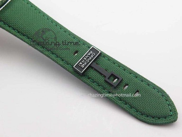 PAM 606 Q “Hong Kong” ZF Best Edition Black Dial On Green Nylon Strap P.3000 Super Clone StreetReady 8537