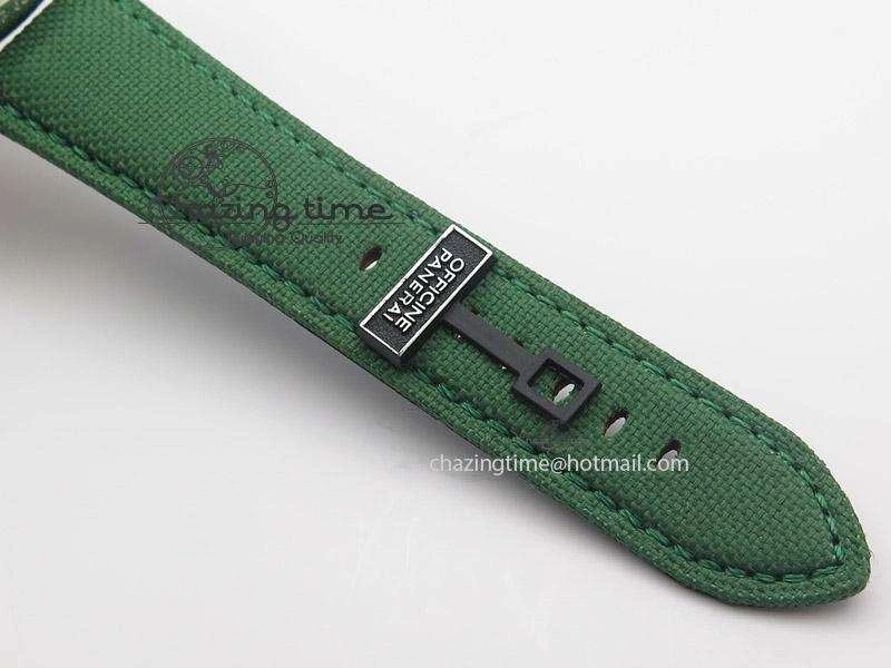 PAM 606 Q “Hong Kong” ZF Best Edition Black Dial On Green Nylon Strap P.3000 Super Clone StreetReady 8537