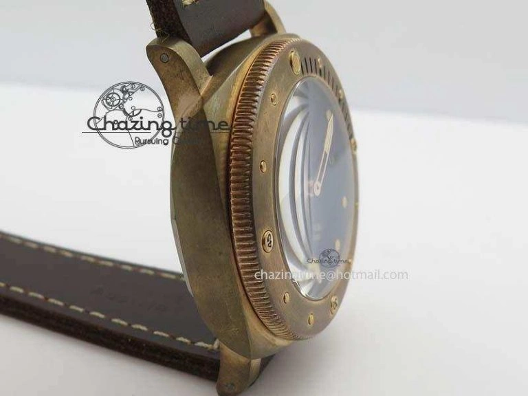 PAM 671 T Bronzo Lite XF Best Edition Blue Dial On Dark Brown Leather Strap P. Affordable 8469