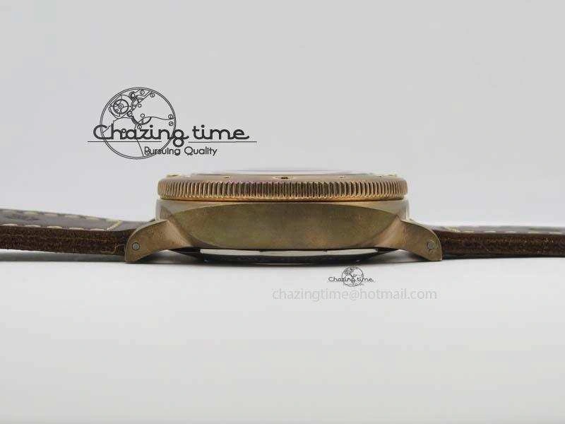 PAM 671 T Bronzo Lite XF Best Edition Blue Dial On Dark Brown Leather Strap P. Affordable 8469