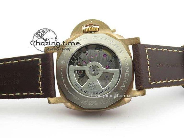 PAM 671 T Bronzo Lite XF Best Edition Blue Dial On Dark Brown Leather Strap P. Affordable 8469