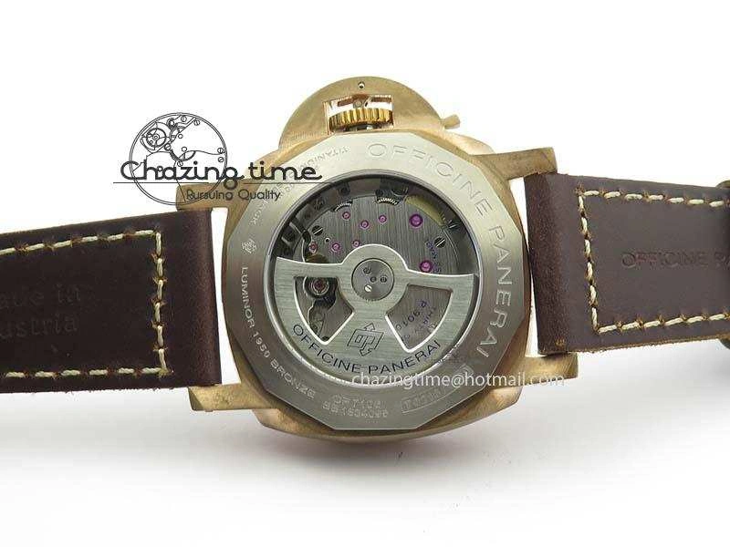 PAM 671 T Bronzo Lite XF Best Edition Blue Dial On Dark Brown Leather Strap P. Affordable 8469