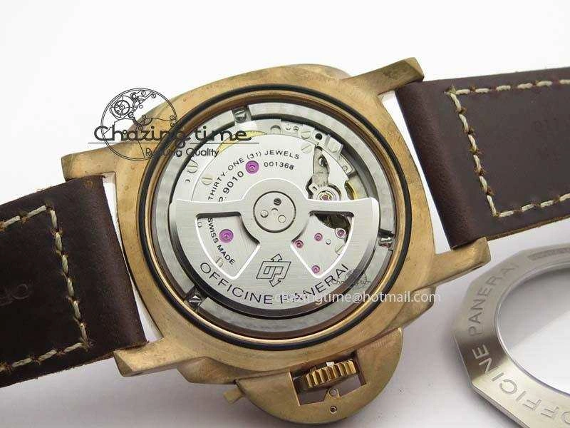 PAM 671 T Bronzo Lite XF Best Edition Blue Dial On Dark Brown Leather Strap P. Affordable 8469