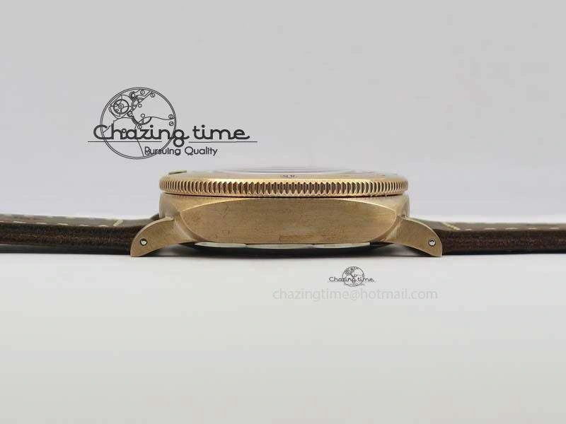 Timeless PAM 671 T Bronzo ZF Best Edition Blue Dial On Dark Brown Leather Strap P. 8470
