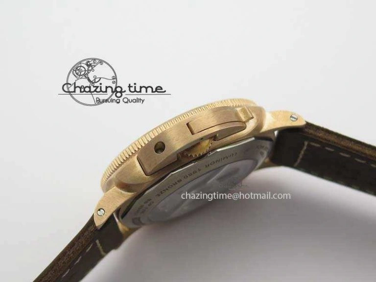Timeless PAM 671 T Bronzo ZF Best Edition Blue Dial On Dark Brown Leather Strap P. 8470