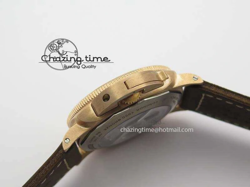 Timeless PAM 671 T Bronzo ZF Best Edition Blue Dial On Dark Brown Leather Strap P. 8470