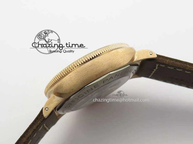 Timeless PAM 671 T Bronzo ZF Best Edition Blue Dial On Dark Brown Leather Strap P. 8470