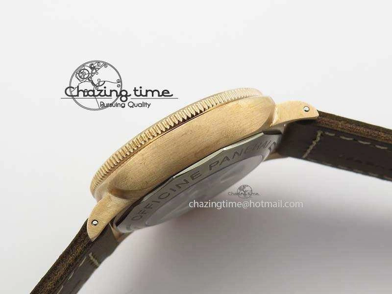 Timeless PAM 671 T Bronzo ZF Best Edition Blue Dial On Dark Brown Leather Strap P. 8470