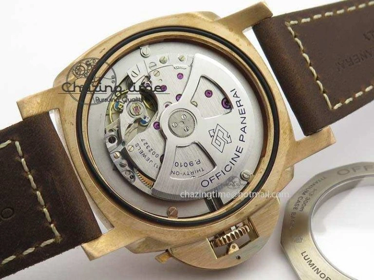 Timeless PAM 671 T Bronzo ZF Best Edition Blue Dial On Dark Brown Leather Strap P. 8470
