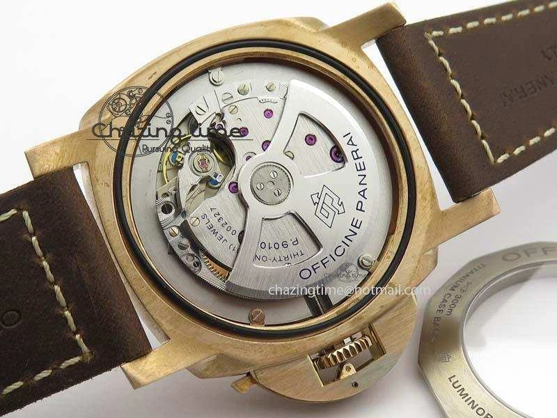 Timeless PAM 671 T Bronzo ZF Best Edition Blue Dial On Dark Brown Leather Strap P. 8470