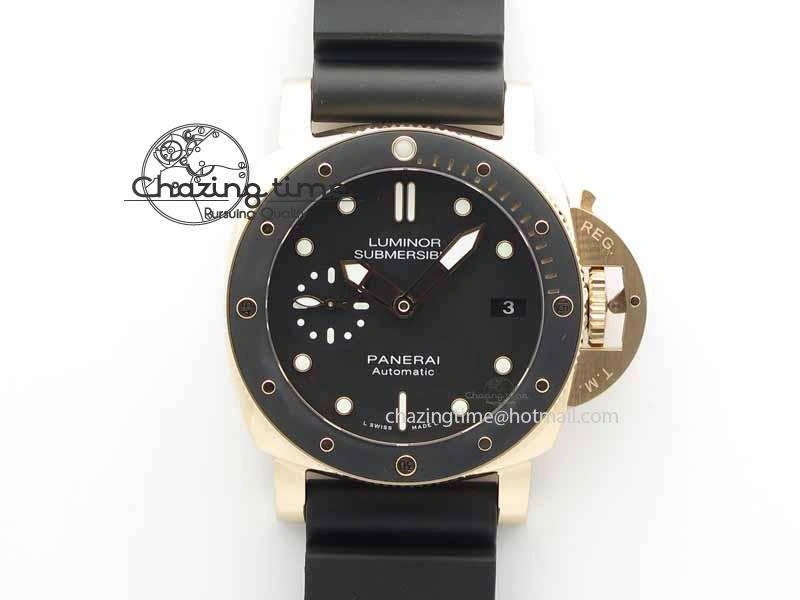 PAM 684 Luminor Submersible RG Lite XF 1:1 Best Edition On Black Rubber Strap P. Chic 8453
