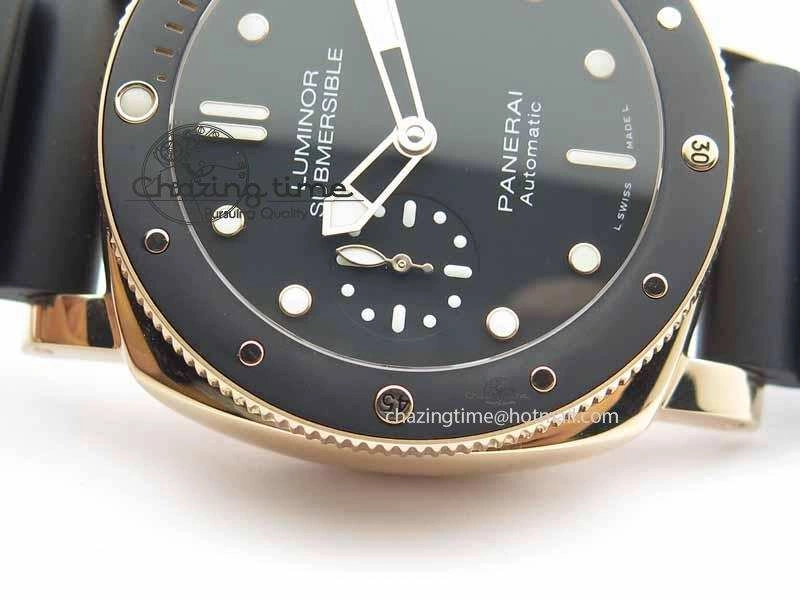 PAM 684 Luminor Submersible RG Lite XF 1:1 Best Edition On Black Rubber Strap P. Chic 8453