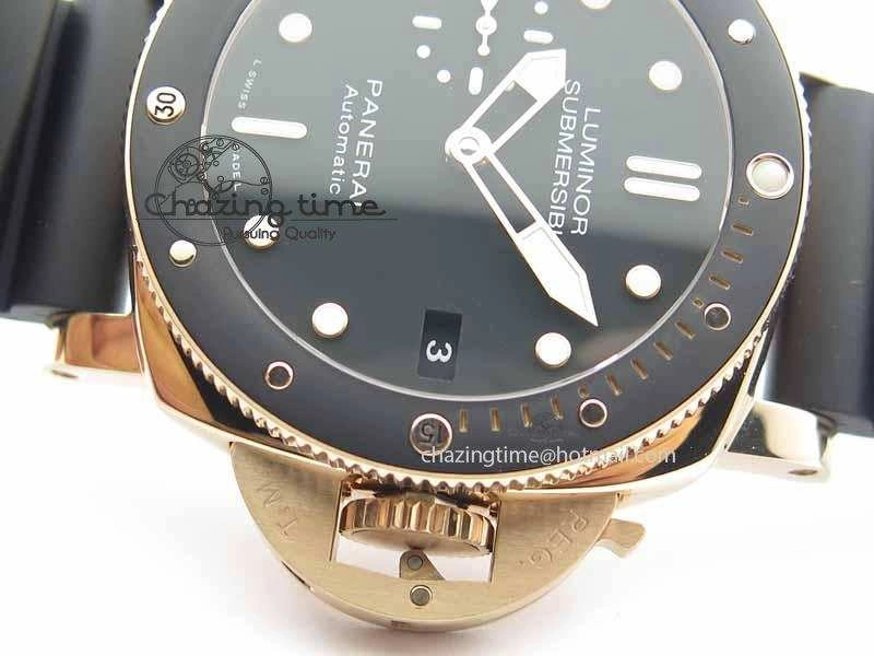 PAM 684 Luminor Submersible RG Lite XF 1:1 Best Edition On Black Rubber Strap P. Chic 8453